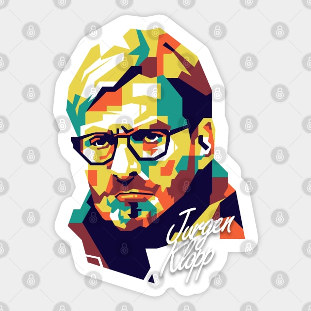 Klopp The Master Mind of Liverpool Sticker by pentaShop